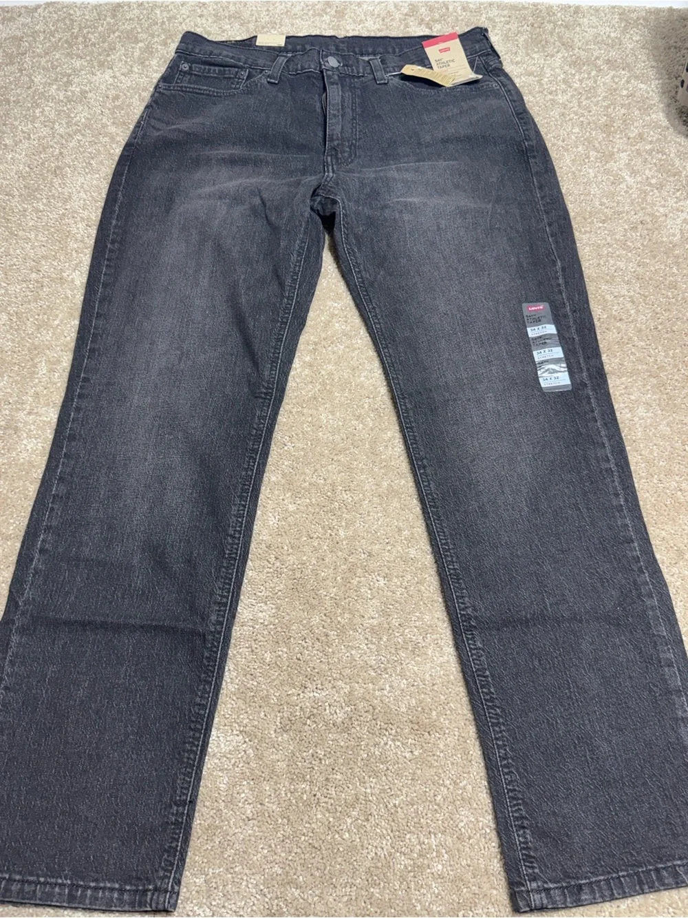 Levi's Black Straight Leg Jeans